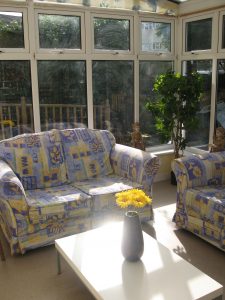 Sitting room conservatory for residents at st helier avenue