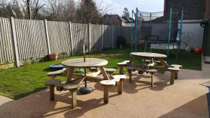 Outdoor space for residents at Ambleside Lodge
