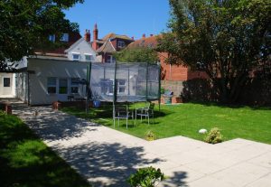 Outdoor space for residents at cloverdale care home