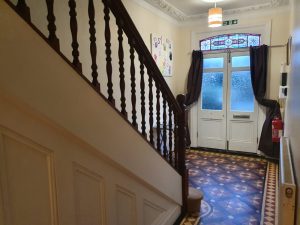 The hallway of St Albans Road care home
