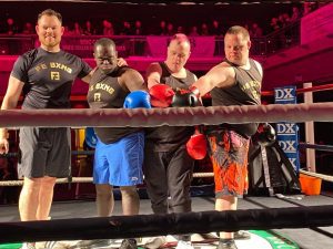 Charity boxing match with the residents of Dyke's road