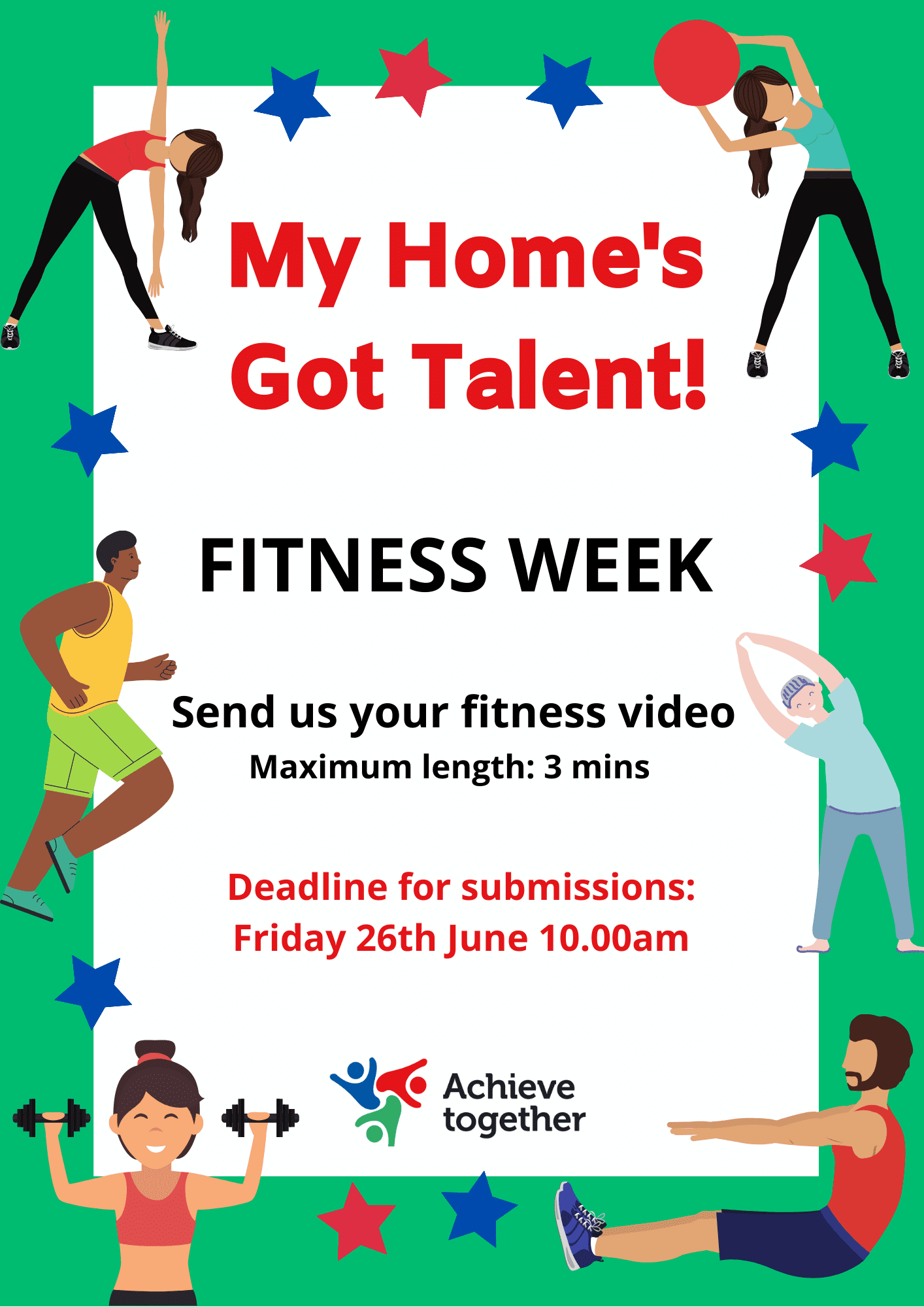 Week 7 of our talent show is a show us your fitness skills competition