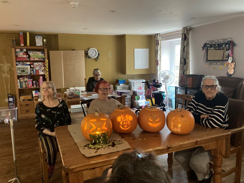 The Ridge pumpkin carving social care service