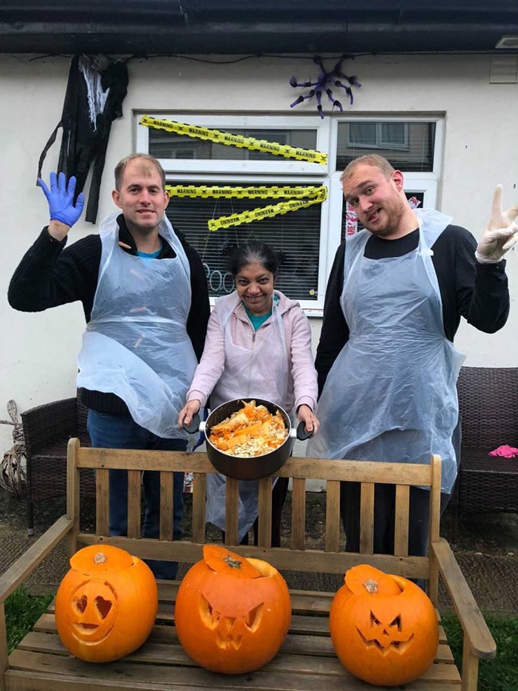 Rugby Avenue social care service pumpkin carving