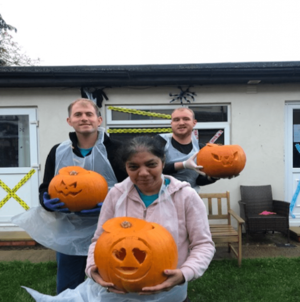 Rugby Avenue social care service pumpkin carving